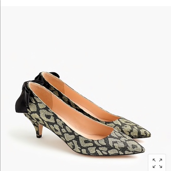 J.Crew Dulci Kitten Heels in Leopard Lurex… - Picture 7 of 8